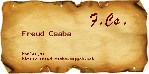 Freud Csaba névjegykártya